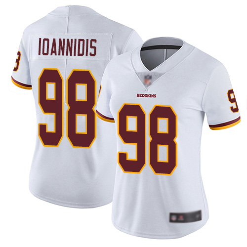 Washington Redskins Limited White Women Matt Ioannidis Road Jersey NFL Football #98 Vapor